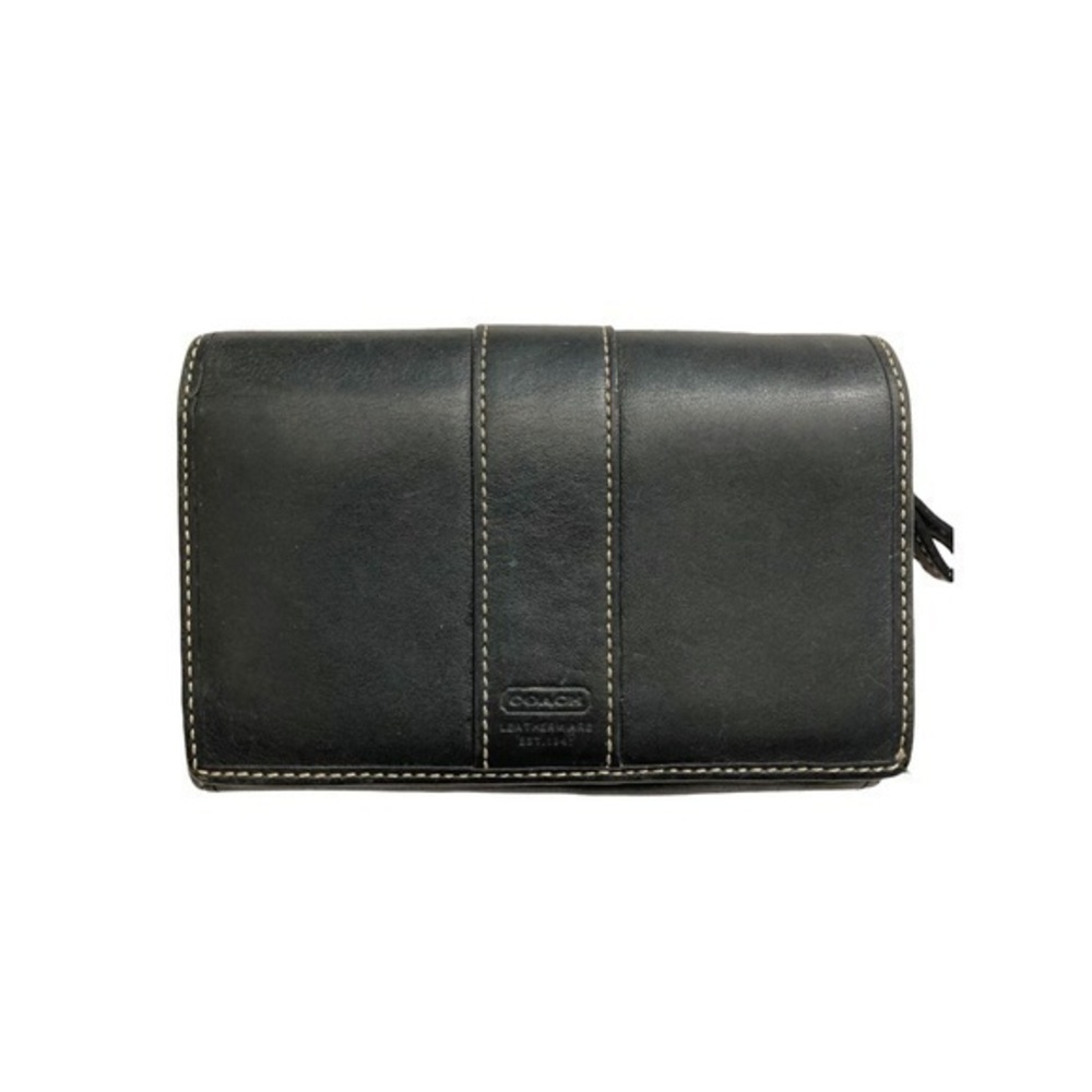 Coach black leather wallet